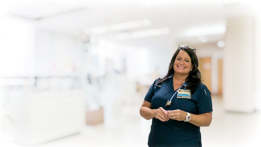 Happy healthcare professional.