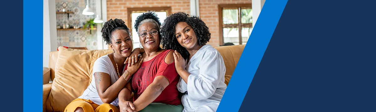 Three generations of women
