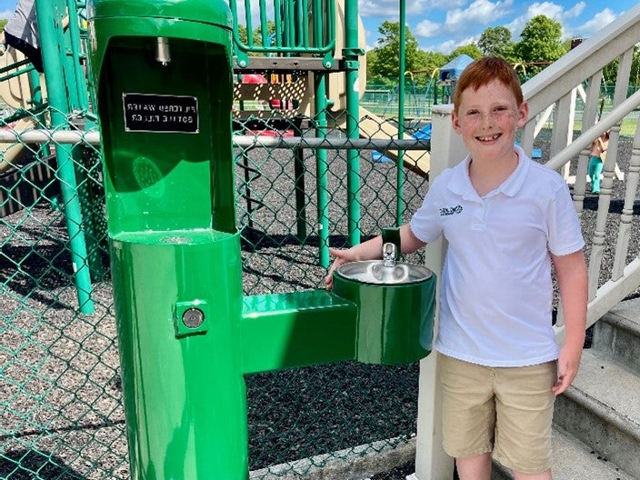 Atlantic Christian School new outdoor water filling station