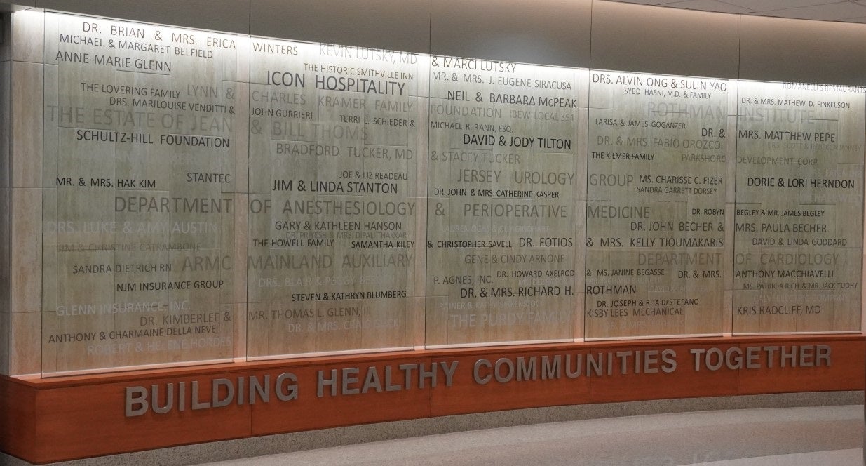 AtlantiCare Donor Wall
