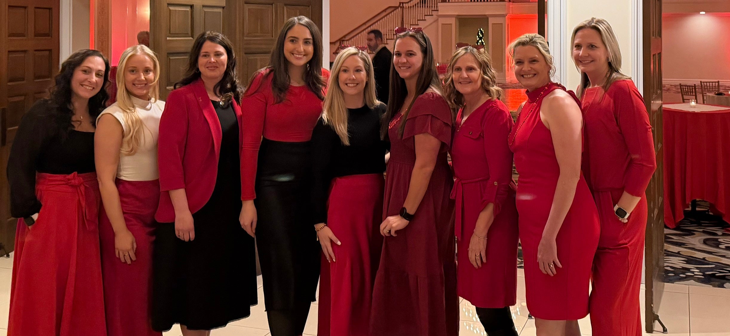 picture of women in a row, the committee