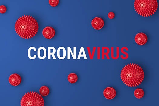 coronavirus red blue